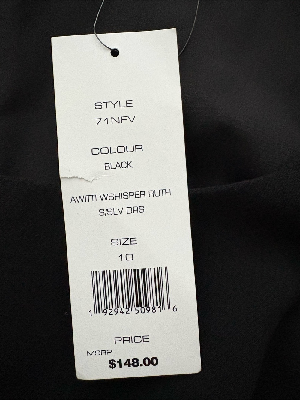 French Connection Black Puff Sleeve Mini Dress NWT Size 10 Classic Square Neck - Picture 13 of 14